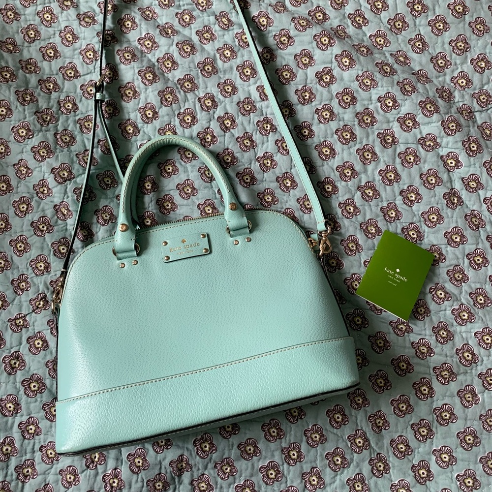 Kate Spade purse (light blue, teal)
